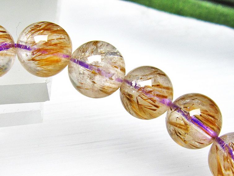カコクセナイト インクォーツ ブレスレット 10mm [l48-658] 2枚目