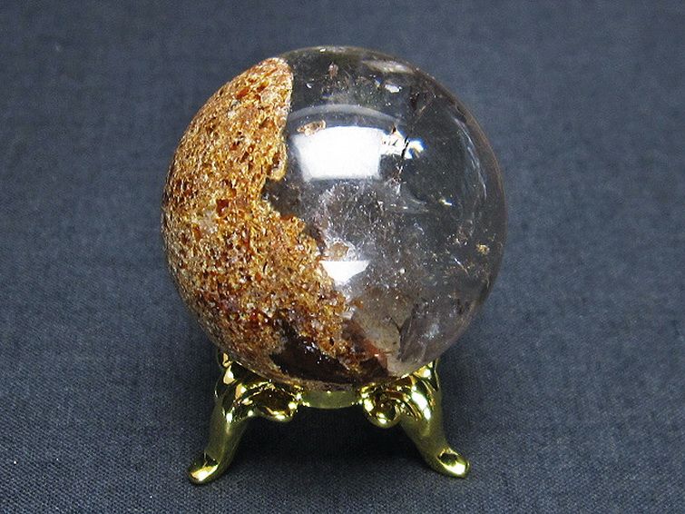 天然石 ガーデンクォーツ（庭園水晶）丸玉34mm[T100-4420] 3枚目