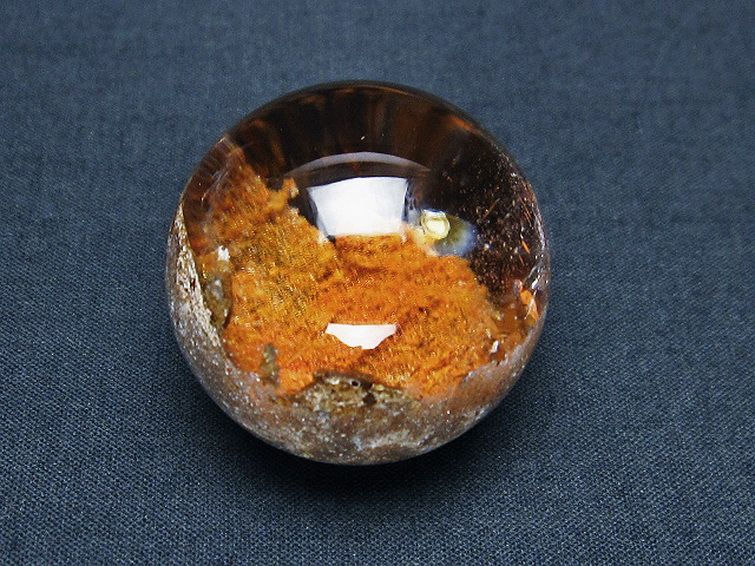 天然石 ガーデンクォーツ（庭園水晶）丸玉32mm[T100-4438] 1枚目