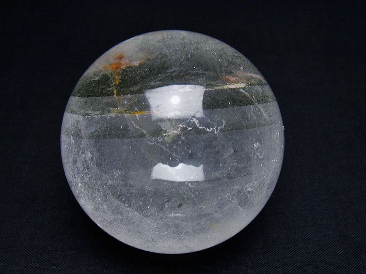 グリーンファントム水晶丸玉 55mm [t100-4657] 1枚目