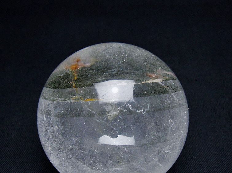 グリーンファントム水晶丸玉 55mm [t100-4657] 2枚目