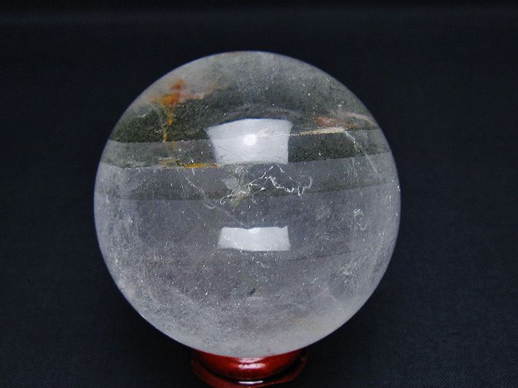 グリーンファントム水晶丸玉 55mm [t100-4657] 3枚目