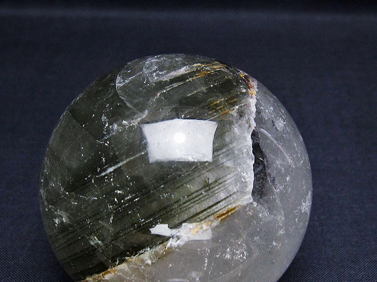 グリーンファントム水晶丸玉 63mm [t100-4660] 2枚目