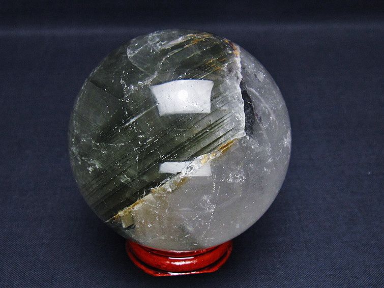 グリーンファントム水晶丸玉 63mm [t100-4660] 3枚目