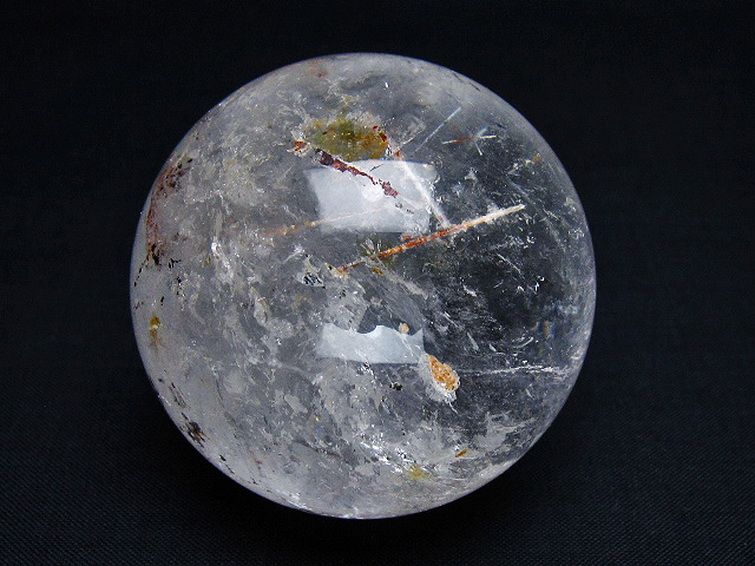 ガーデン水晶トルマリンルチル丸玉 57mm [t100-4681] 1枚目