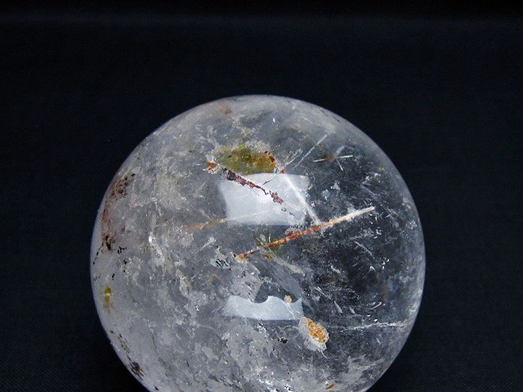 ガーデン水晶トルマリンルチル丸玉 57mm [t100-4681] 2枚目