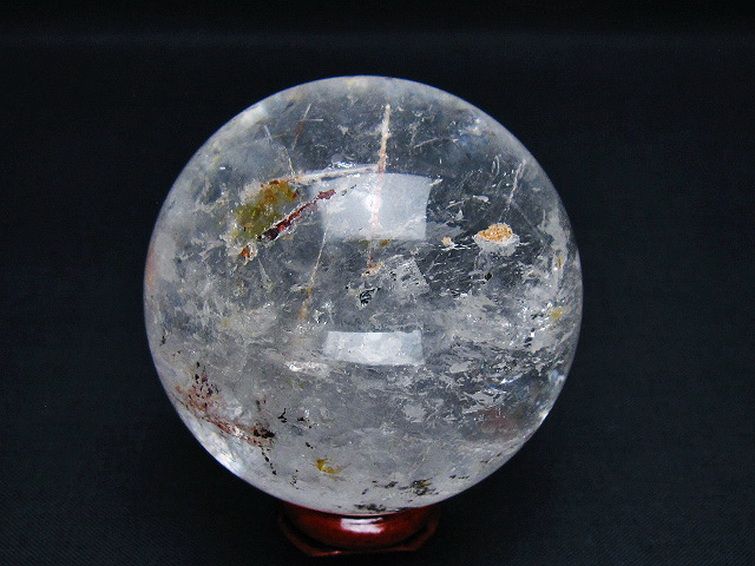 ガーデン水晶トルマリンルチル丸玉 57mm [t100-4681] 3枚目