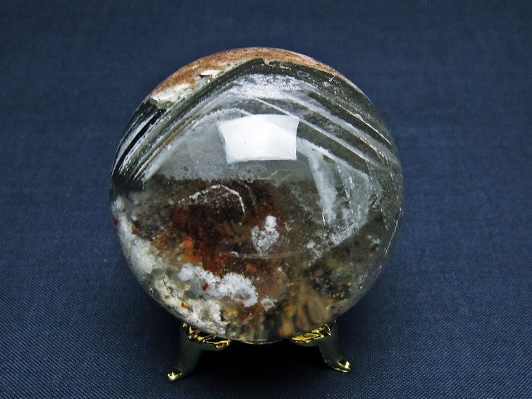 ガーデン水晶ファントム丸玉 50mm [T100-4847] 3枚目