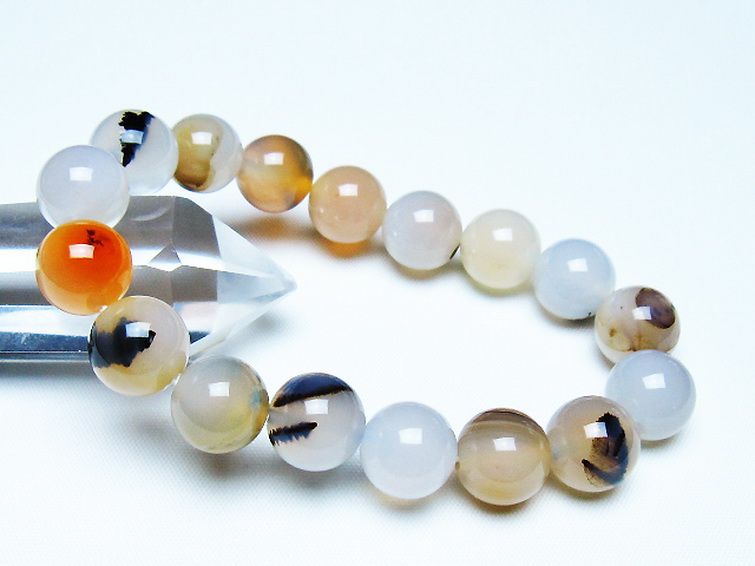 デンドリック アゲート ブレスレット 12mm [T108-6380] 1枚目