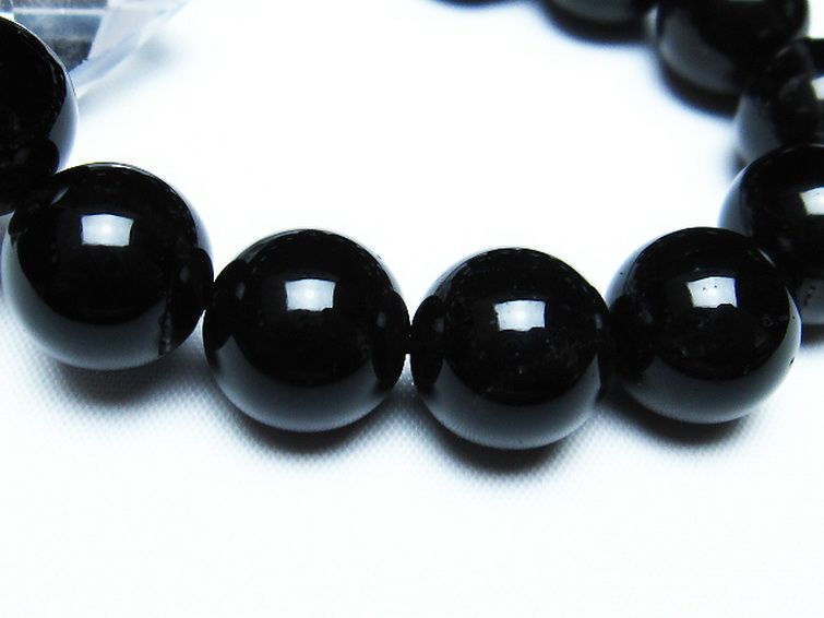 モリオン 純天然 黒水晶 ブレスレット 14mm [T112-6391] 3枚目