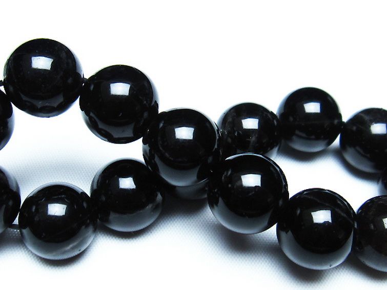 モリオン 純天然 黒水晶 ブレスレット 14mm [T112-6399] 2枚目