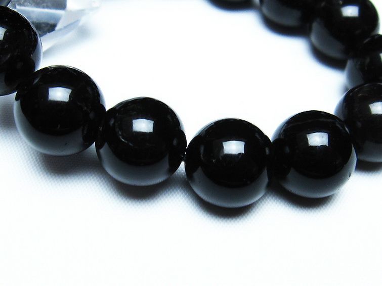モリオン 純天然 黒水晶 ブレスレット 14mm [T112-6399] 3枚目