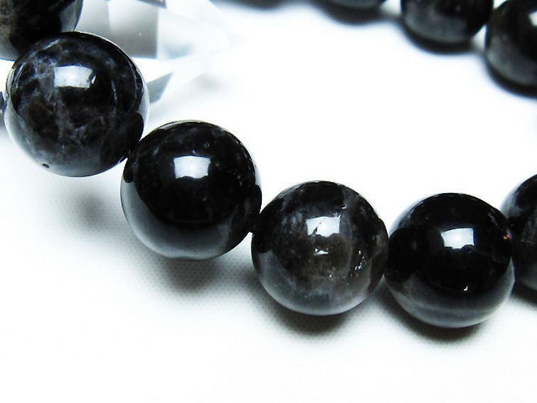 モリオン 純天然 黒水晶 ブレスレット 14mm [T112-6965] 3枚目