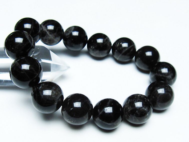 モリオン 純天然 黒水晶 ブレスレット 16mm [T112-7363] 1枚目
