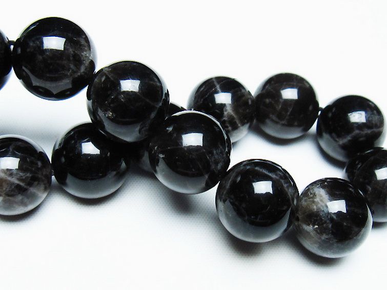 モリオン 純天然 黒水晶 ブレスレット 16mm [T112-7363] 2枚目