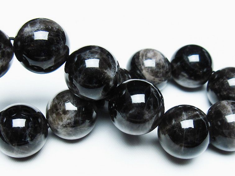 パワーストーン 天然石 モリオン 純天然 黒水晶 ブレスレット 18mm