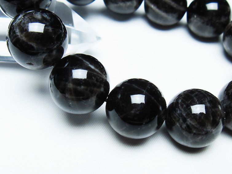 モリオン 純天然 黒水晶 ブレスレット 18mm [T112-7374] 3枚目