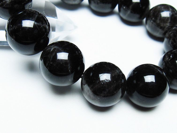 モリオン 純天然 黒水晶 ブレスレット 19mm [T112-7378] 3枚目