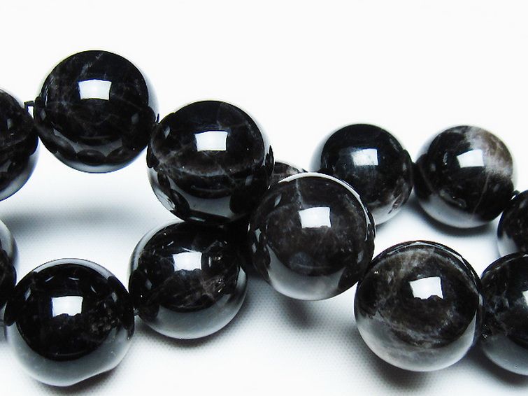 モリオン 純天然 黒水晶 ブレスレット 18mm [T112-7381] 2枚目