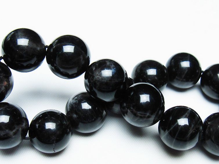 モリオン 純天然 黒水晶 ブレスレット 14mm [T112-7406] 2枚目
