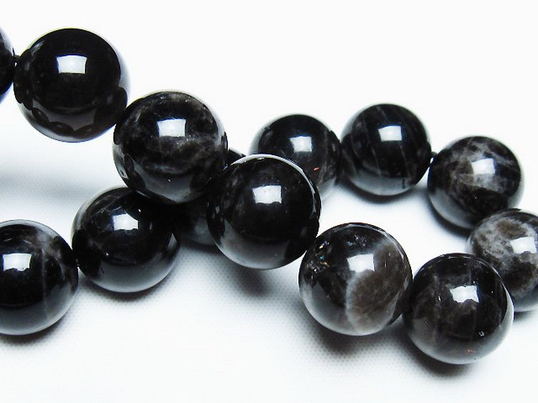 モリオン 純天然 黒水晶 ブレスレット 14mm [T112-7408] 2枚目