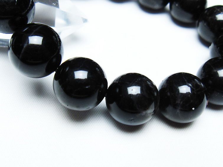 モリオン 純天然 黒水晶 ブレスレット 14mm [T112-7434] 3枚目