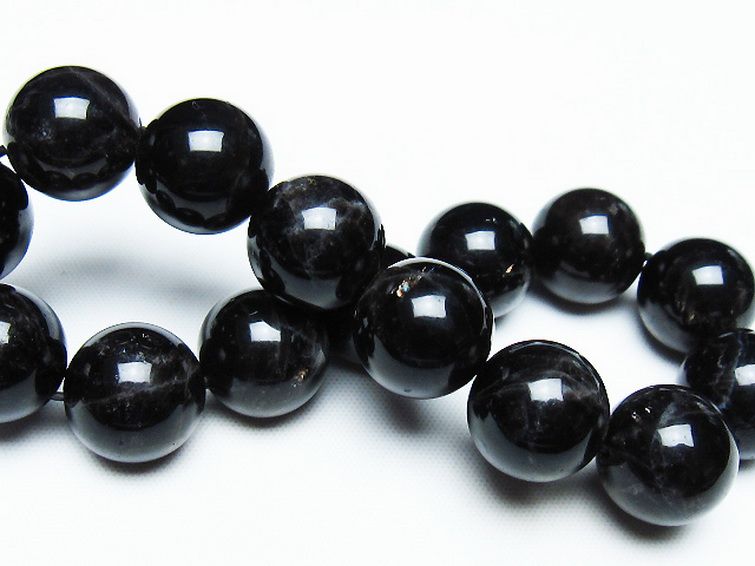 モリオン 純天然 黒水晶 ブレスレット 14mm [T112-7438] 2枚目