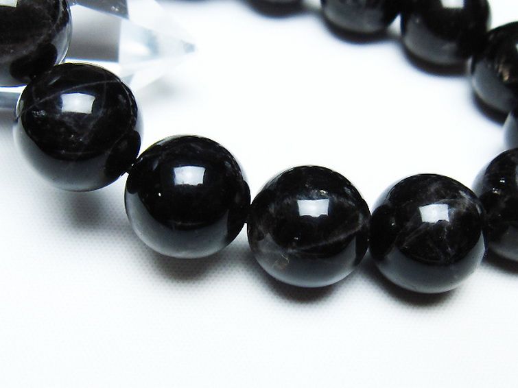 モリオン 純天然 黒水晶 ブレスレット 14mm [T112-7438] 3枚目
