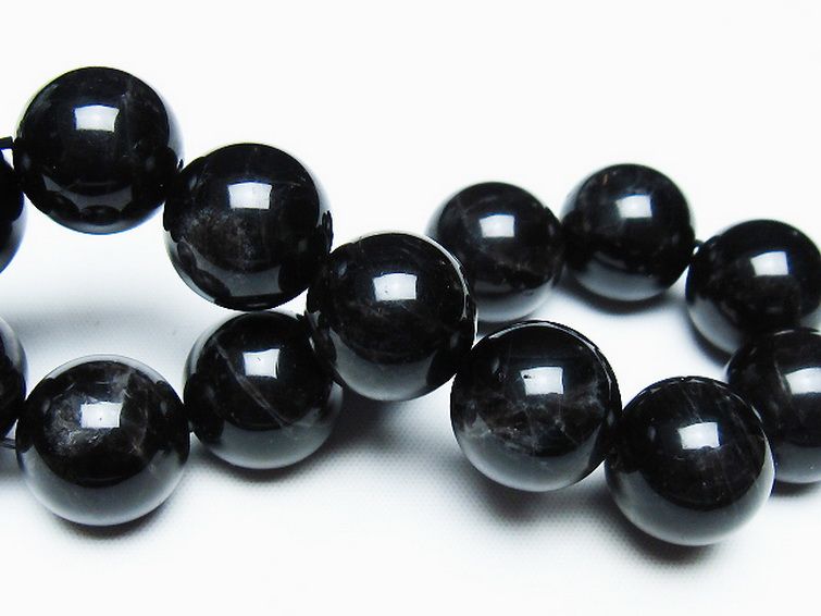 モリオン 純天然 黒水晶 ブレスレット 16mm [T112-7443] 2枚目