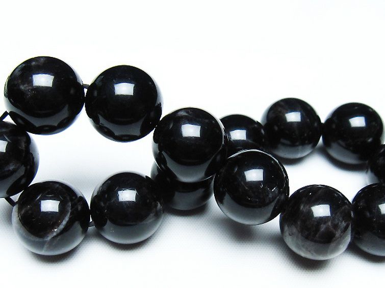 モリオン 純天然 黒水晶 ブレスレット 16mm [T112-7444] 2枚目