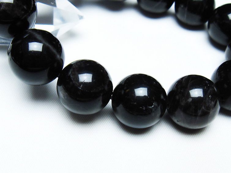 モリオン 純天然 黒水晶 ブレスレット 16mm [T112-7444] 3枚目