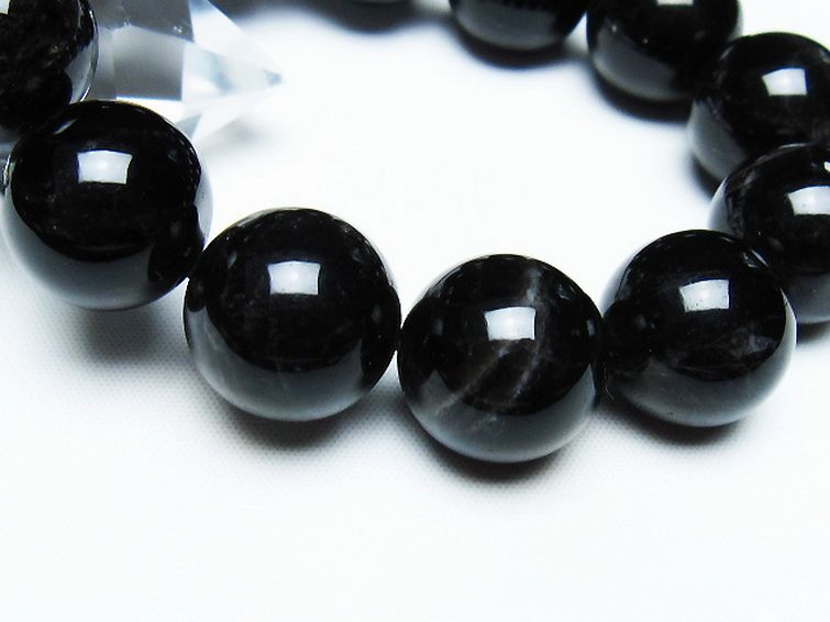 パワーストーン 天然石 モリオン 純天然 黒水晶 ブレスレット