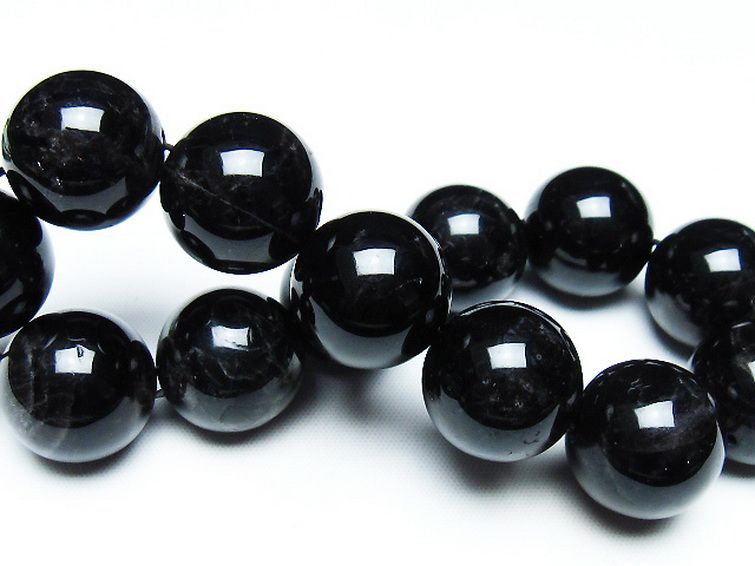 モリオン 純天然 黒水晶 ブレスレット 18mm [T112-7466] 2枚目