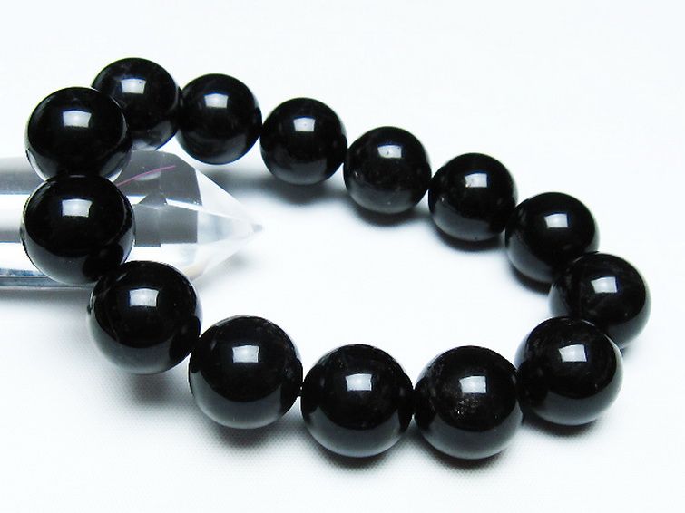 モリオン 純天然 黒水晶 ブレスレット 16mm [T112-7471] 1枚目