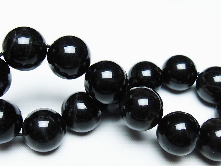 モリオン 純天然 黒水晶 ブレスレット 14mm [T112-7480] 2枚目