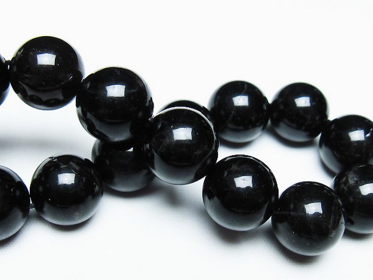 モリオン 純天然 黒水晶 ブレスレット 14mm [T112-7491] 2枚目