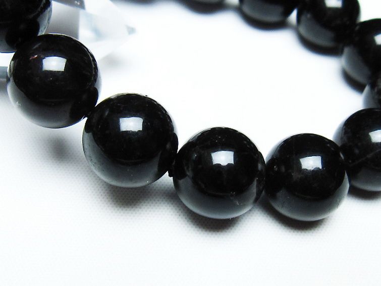 モリオン 純天然 黒水晶 ブレスレット 14mm [T112-7491] 3枚目