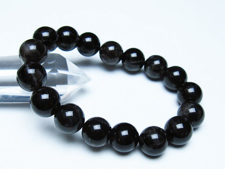 モリオン 純天然 黒水晶 ブレスレット 12mm [T112-7528] 1枚目