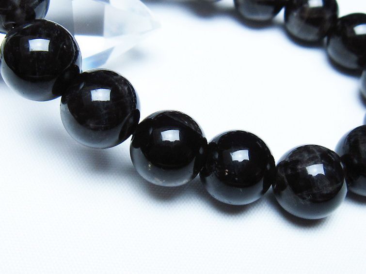 モリオン 純天然 黒水晶 ブレスレット 12mm [T112-7528] 3枚目