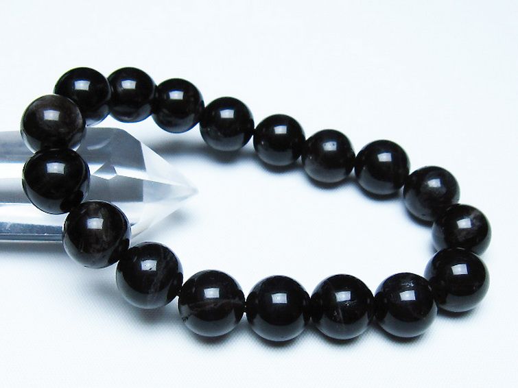 モリオン 純天然 黒水晶 ブレスレット 12mm [T112-7579] 1枚目