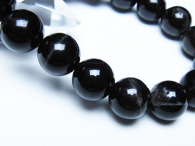モリオン 純天然 黒水晶 ブレスレット 12mm [T112-7585] 3枚目