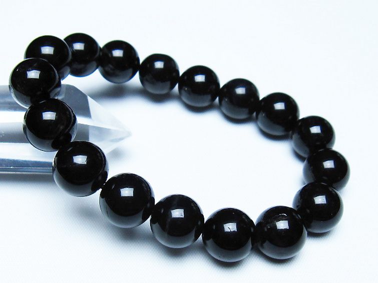 モリオン 純天然 黒水晶 ブレスレット 12mm [T112-7650] 1枚目