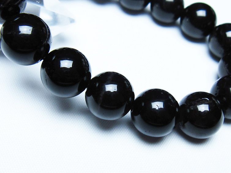モリオン 純天然 黒水晶 ブレスレット 12mm [T112-7650] 3枚目