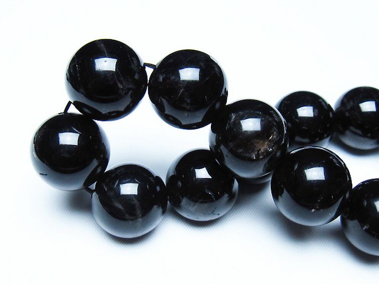 モリオン 純天然 黒水晶 ブレスレット 18mm [T112-7679] 2枚目