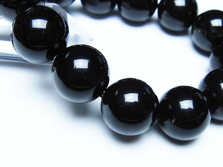 モリオン 純天然 黒水晶 ブレスレット 18mm [T112-7679] 3枚目