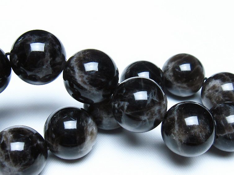 モリオン 純天然 黒水晶 ブレスレット 18mm [t112-8119] 2枚目