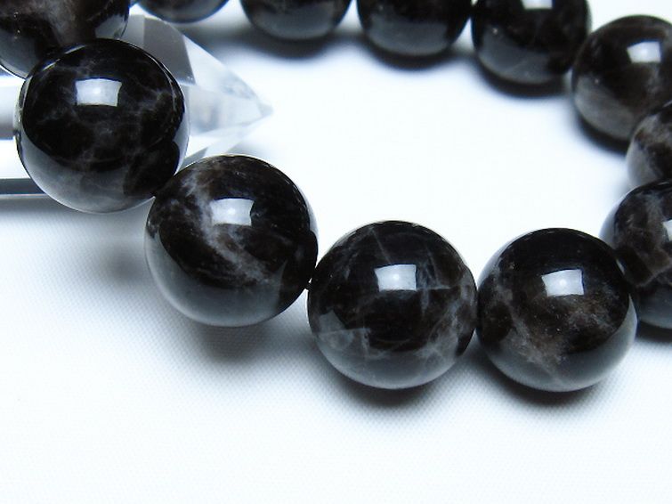 モリオン 純天然 黒水晶 ブレスレット 18mm [t112-8119] 3枚目