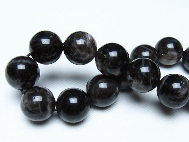 モリオン 純天然 黒水晶 ブレスレット 14mm [t112-8139] 2枚目