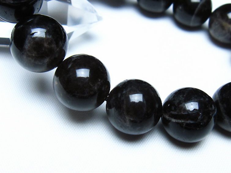 モリオン 純天然 黒水晶 ブレスレット 14mm [t112-8168] 3枚目