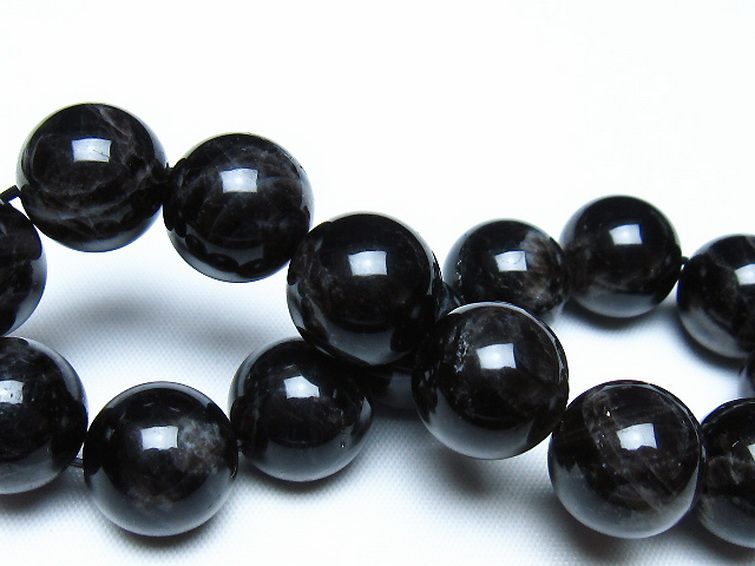 モリオン 純天然 黒水晶 ブレスレット 14mm [t112-8174] 2枚目